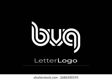 BVQ Creative Unique Modern Letter Logo Design. Elegant Monogram Logo Design with Decorative Elements and Typography