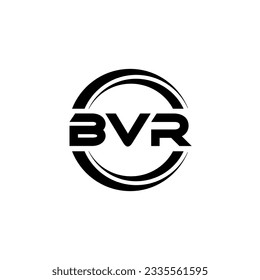 BVR letter logo design in illustration. Vector logo, calligraphy designs for logo, Poster, Invitation, etc.