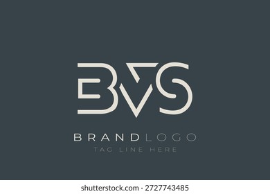 BVS abstract letter logo design. Modern Business Logo Design With Abstract Typography and Contemporary Style