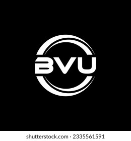 BVU letter logo design in illustration. Vector logo, calligraphy designs for logo, Poster, Invitation, etc.