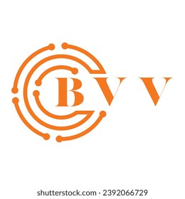 BVV letter design. BVV letter technology logo design on white background. BVV Monogram logo design for entrepreneur and business