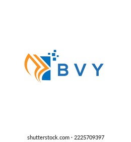 BVY credit repair accounting logo design on white background. BVY creative initials Growth graph letter logo concept. BVY business finance logo design.

