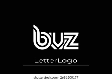 BVZ Criativo Único Moderno Carta Logo Design. Elegante Monograma Logo Design com elementos decorativos e tipografia