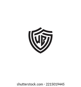 BW abstract line shield concept in high quality professional design that will print well across any print media