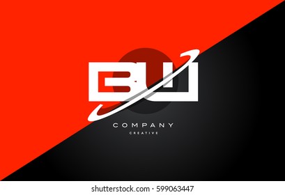 bw b w  red black white technology swoosh alphabet company letter logo design vector icon template 