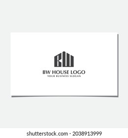 BW BUILDING LOGO DESIGN VECTOR