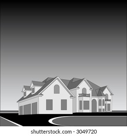 B&W HOUSE (vector)