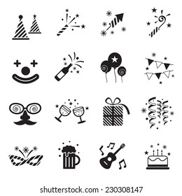 B&W Icons Set : Party Objects