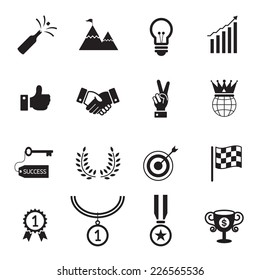B&W icons set : Success, Award Object
