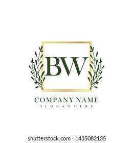 BW Initial beauty floral logo template