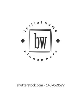 BW Initial beauty monogram logo vector
