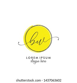 BW Initial beauty monogram logo vector