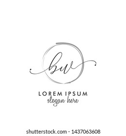 BW Initial beauty monogram logo vector