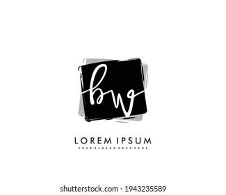 BW Initial beauty monogram logo vector