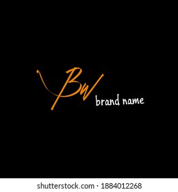 Bm B m Escritura a mano inicial o Logo manuscrito para identidad. Logotipo con firma y estilo dibujado a mano.