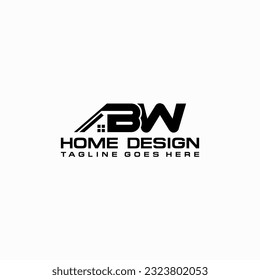 Diseño vectorial del logotipo inicial del hogar o inmobiliario