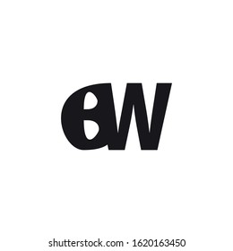 bw initial letter brand logo vector