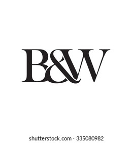 B&W Initial Logo. Ampersand Monogram Logo