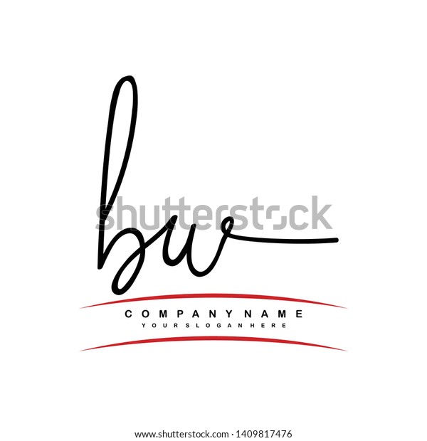 Bw Initial Signature Logo Handwriting Logo Stock Vector Royalty Free