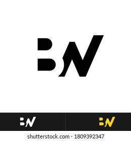 BW letter or B W initials logo design in vector.