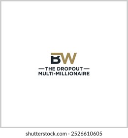 bw Letter Initial Logo Design Template Vector Illustration