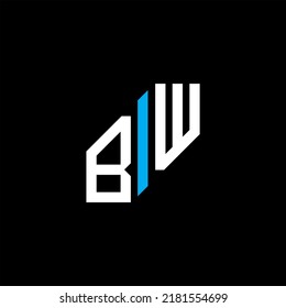 BW letter logo creative design with vector graphic