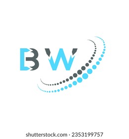 BW letter logo creative design. BW unique design.

