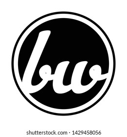 BW Letter Logo Design. B W letter logo icon Vector Illustration - Vector