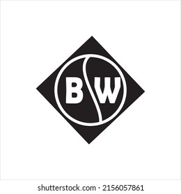 BW letter logo design on white background. BW creative  initials letter logo concept. BW letter design.