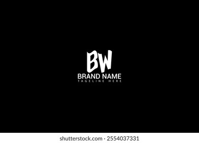 BW letter logo design on black background. BW creative initials letter logo concept. bw letter design. BW white letter design on black background. B W, b w logo