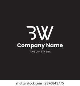 BW, letter logo design vector template