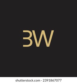 BW Letter Logo Monogram, B and W Monogram Design, BW Initials Letter,