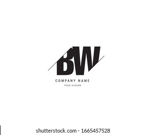 B&W letters joint logo vector, Abstract typography letters