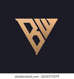 BW Logo Design. Modern, Minimal, Elegant and Luxury BW Logo. Sleek Triangle Monogram Letter BW Logo Design for Brand Corporate Business Identity.