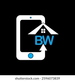 BW logo design, BW simple and modern logo. BW luxurious alphabet design
