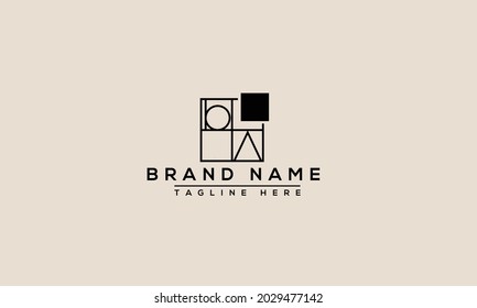 BW Logo Design Template Vector Graphic Branding Element.