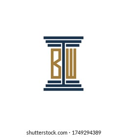 bw logo design vector icon luxury