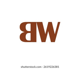 BW logo design vector template. BW