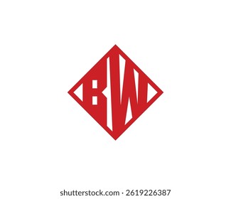 BW logo design vector template. BW