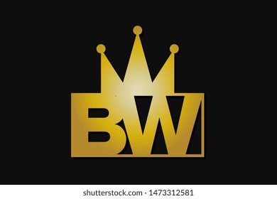 bw logo with gold crown