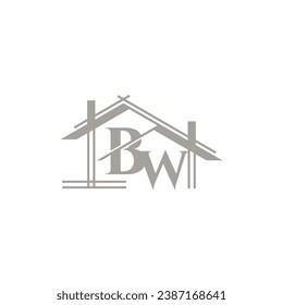 BW logo with a home form element which means a real estate company