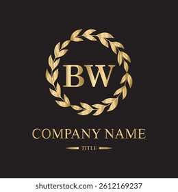  bw logo initial letter luxury royal logo. template symbol. modern golden luxury logo. abstract monogram vector letter mark brand fashion. icon  business monogram boutique font Clothing minimalist.