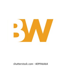 BW Logo | Vector Graphic Branding Letter Element | jpg, eps, path, web, app, art, ai | White Background