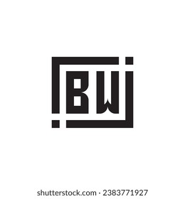 BW minimalist geometric symbol logo in high quality professional design that will print well across any print media