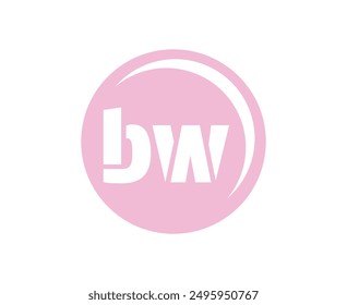 BW sport emblem or team logotype. Ball logo with a combination of Initial letter B and W for balls shop, sports company, training, club badge. Vector illustration.