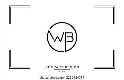 BW, WB, Abstract Letters Logo Monogram