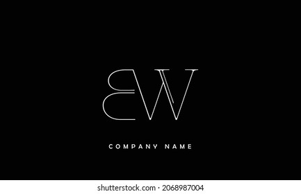 BW, WB Alphabets Letters Logo Monogram