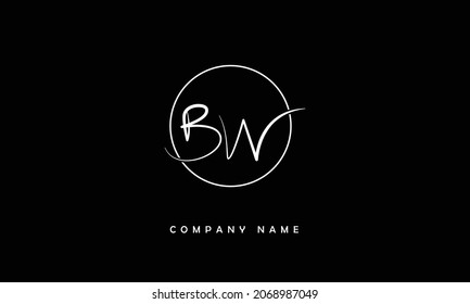BW, WB Alphabets Letters Logo Monogram