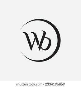 BW, WB, B, W Abstract Letters Logo Monogram