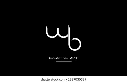 BW, WB, B, W abstract letters logo monogram